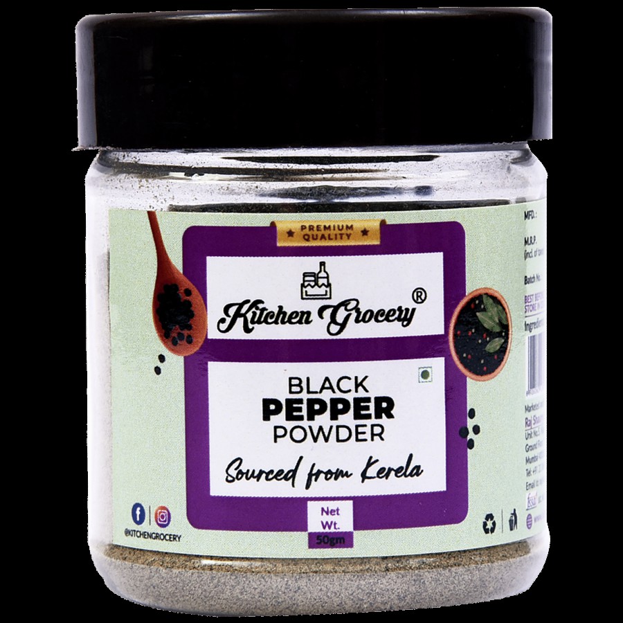 Kitchen Grocery Black Pepper Powder - Enhances Flavour