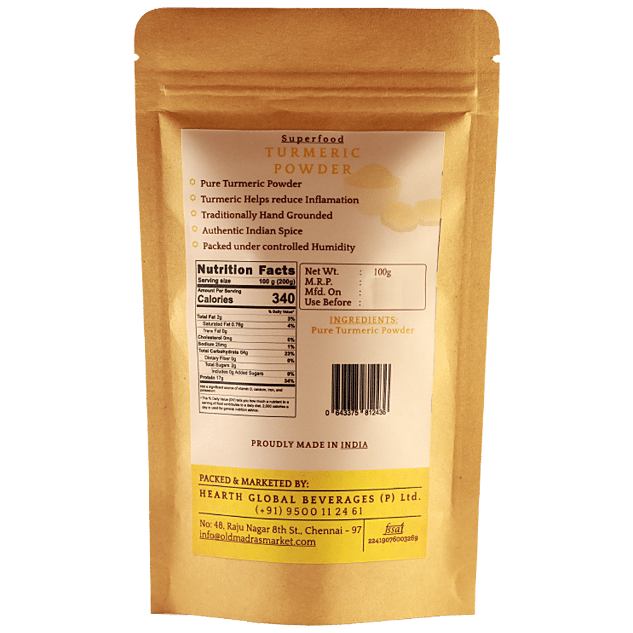 Old Madras Market Superfood - Pure Turmeric Powder