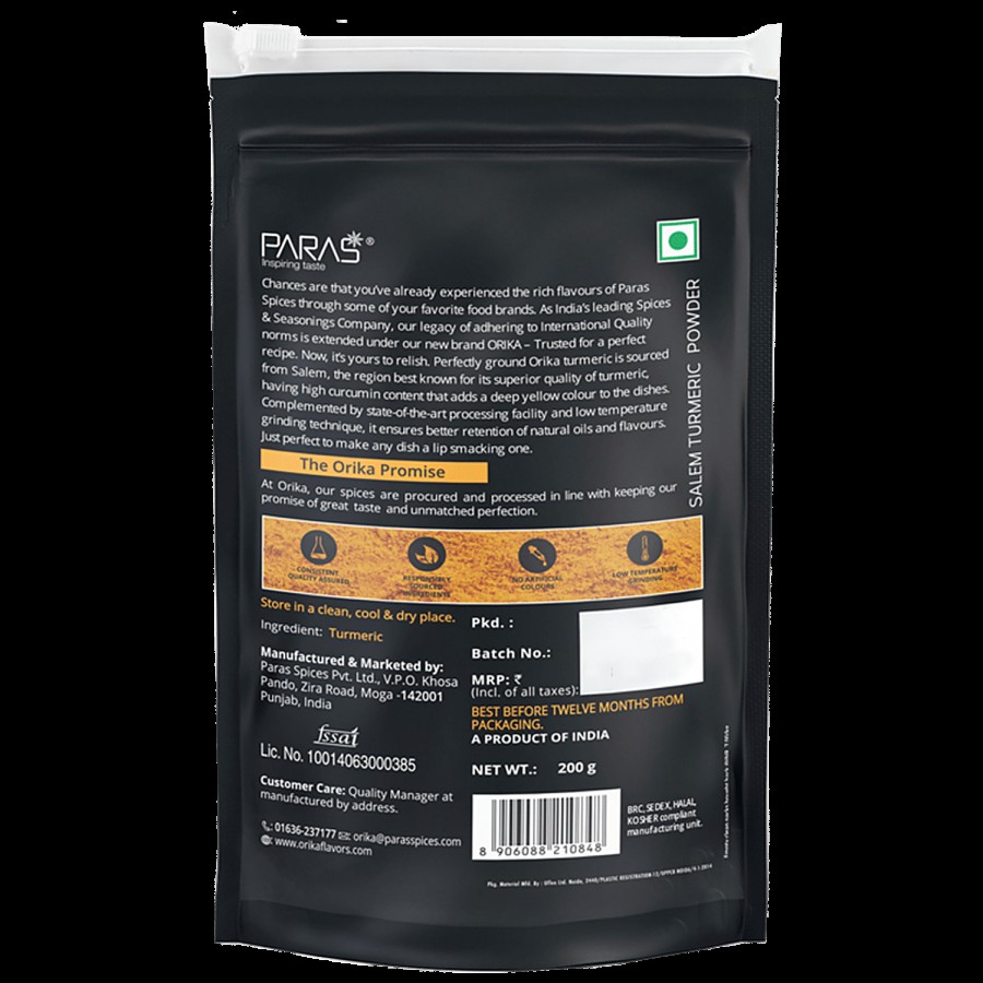 Orika Salem Turmeric Powder - High Quality & Flavour - Rich In Curcumin