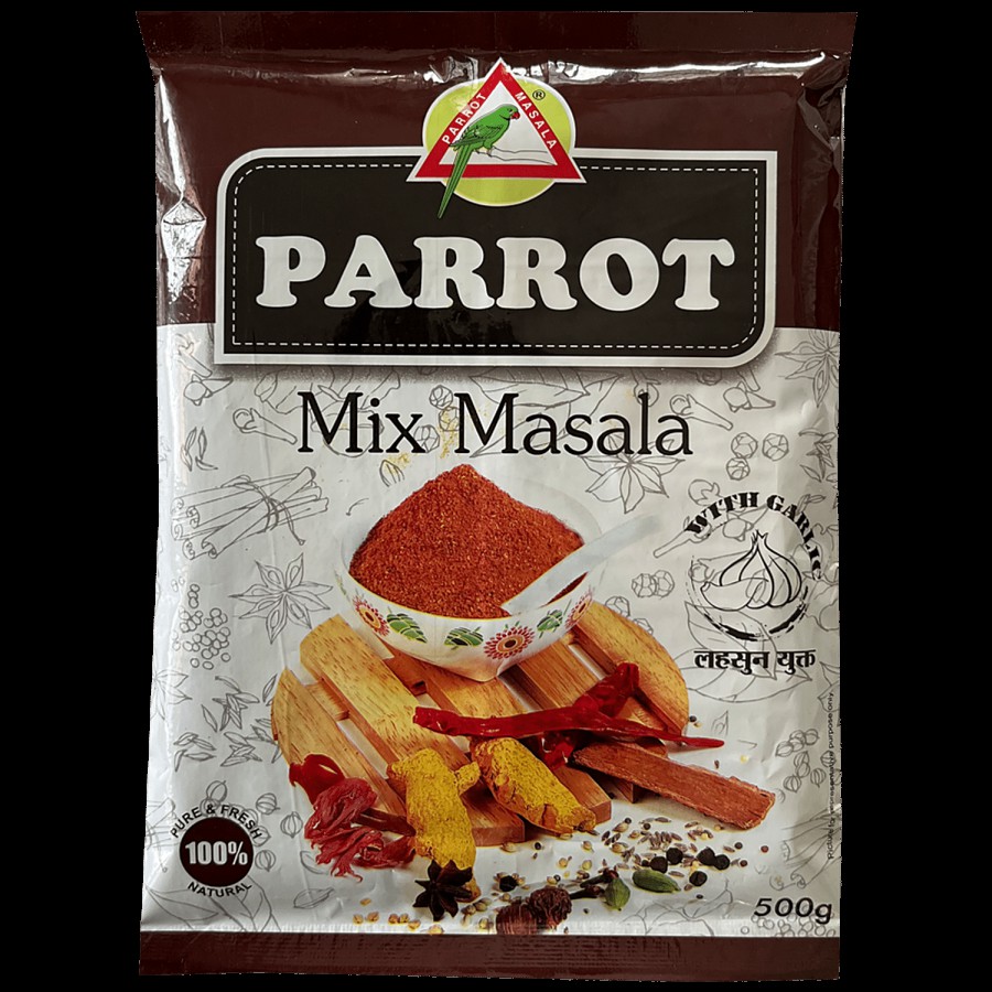 Parrot Mix Masala With Garlic - Adds Unique Flavour