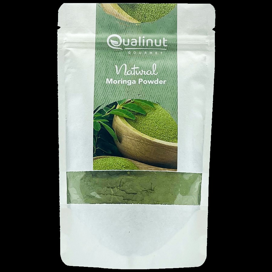 Qualinut Gourmet Natural Moringa Powder - Improves The Quality Of Skin & Hair