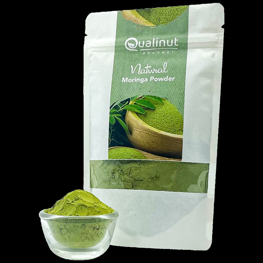 Qualinut Gourmet Natural Moringa Powder - Improves The Quality Of Skin & Hair