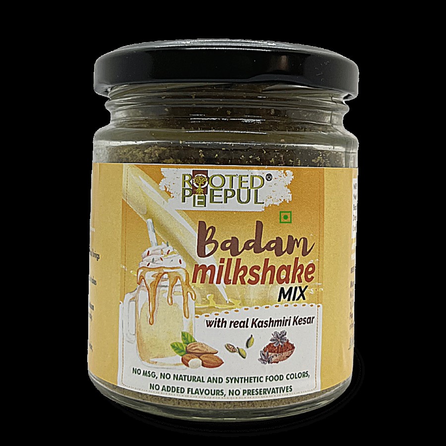 Rooted Peepul Badam Milkshake Mix With Real Kashmiri Kesar