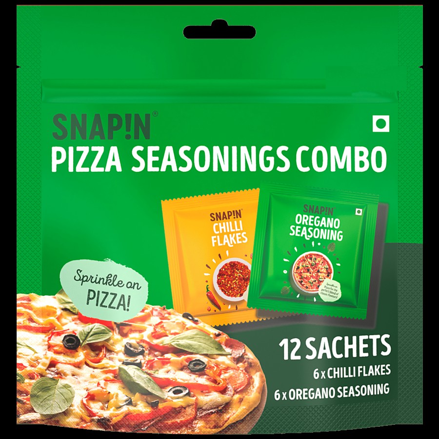 SNAPIN Pizza Seasoning Combo - Oregano & Chilli Flakes