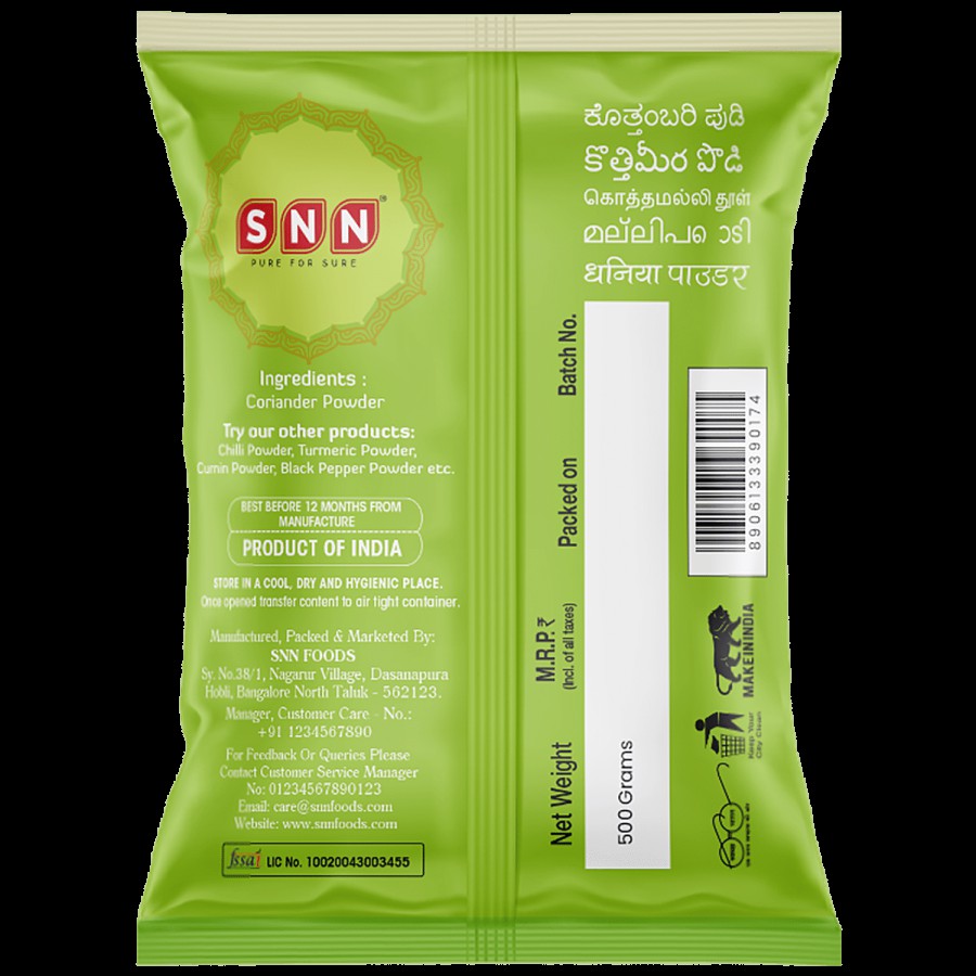 SNN Coriander Powder - Flavourful & Rich Aroma