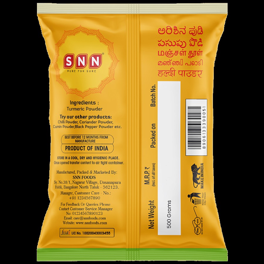 SNN Turmeric Powder - Flavourful & Rich Aroma