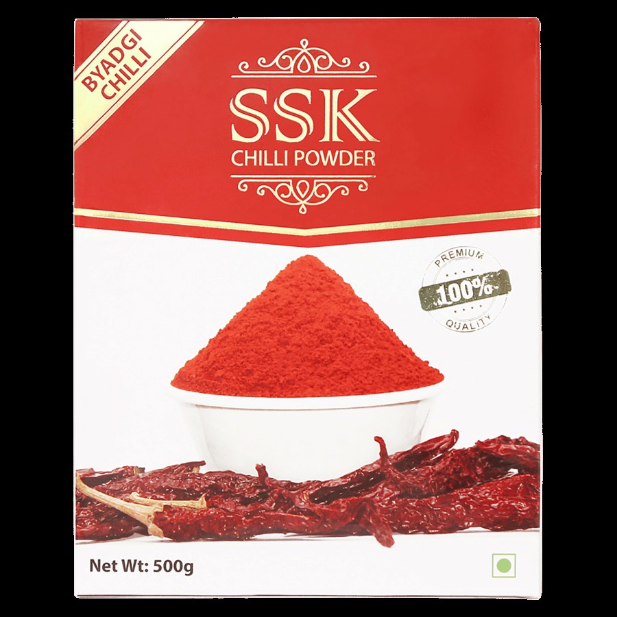 SSK Stemless Byadgi Chilli Powder/Menasina Pudi - Dandi Cut