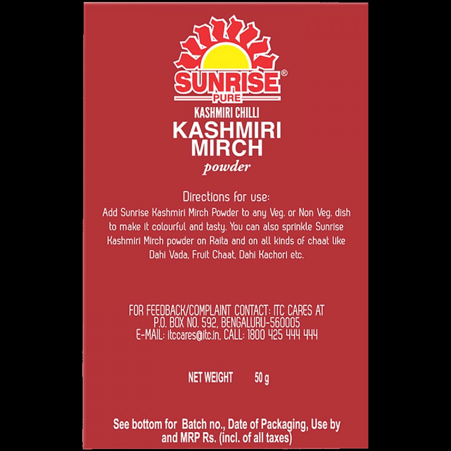 Sunrise Pure Kashmiri Chilli/Mirch Powder