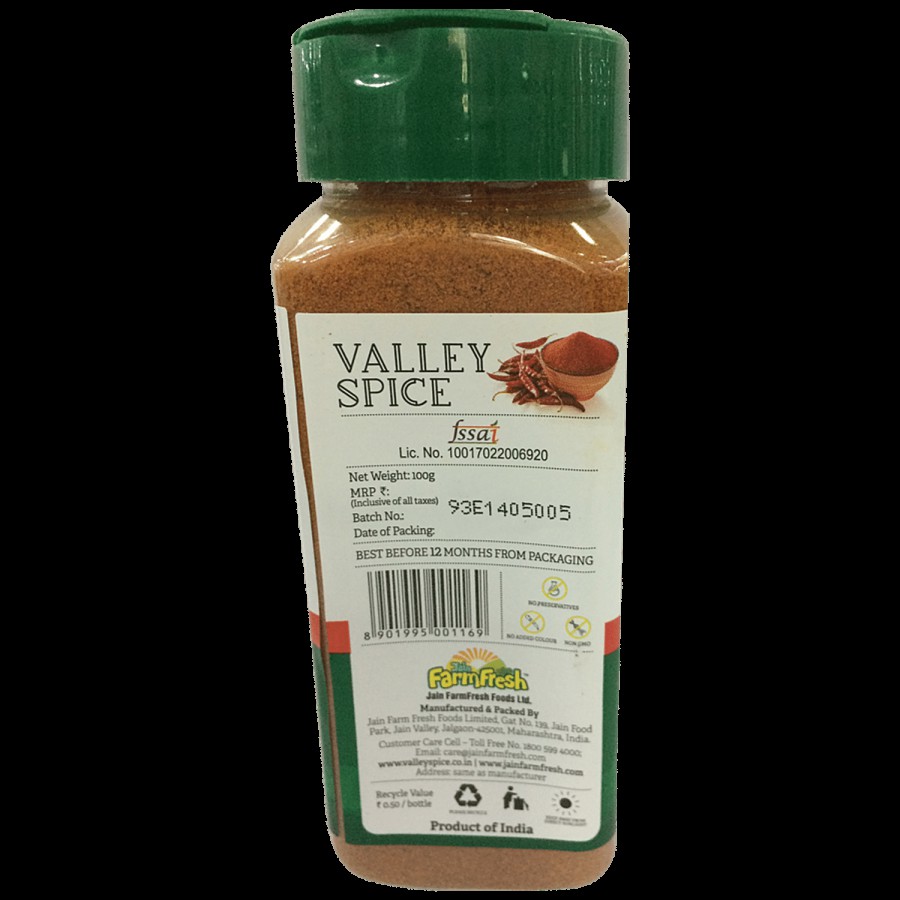 Valley Spice Red Chilli Powder/Menasina Pudi - Fiery & Spicy