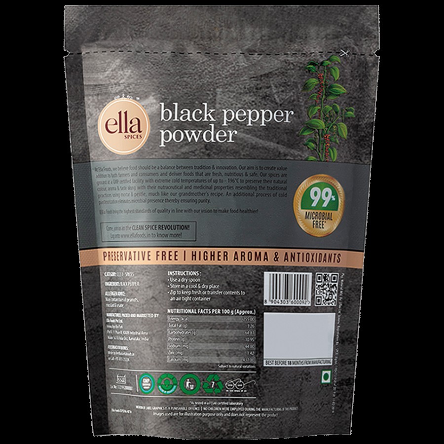 ella Spices Black Pepper Powder