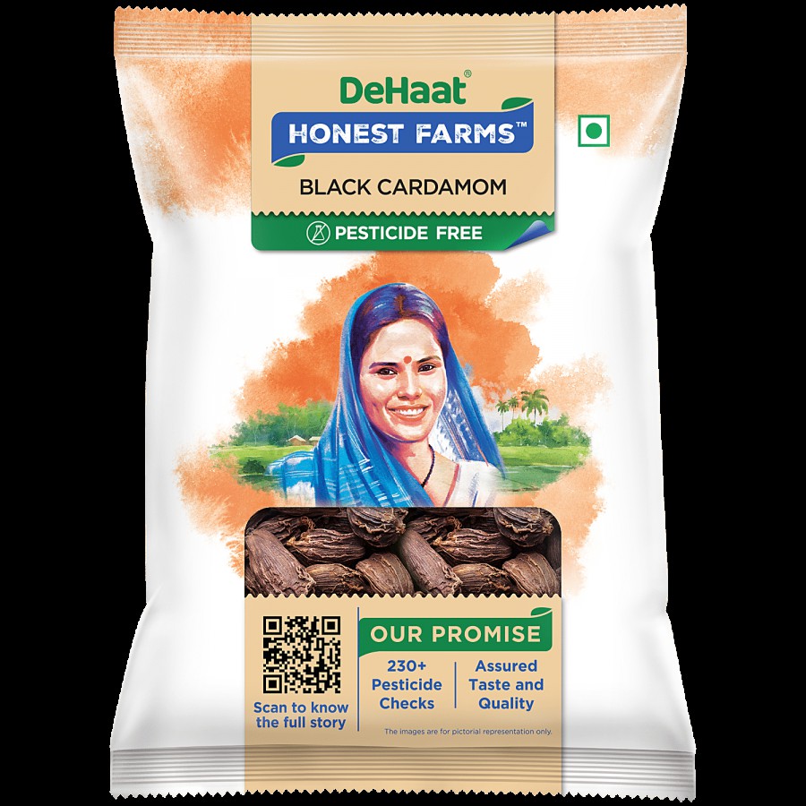 Dehaat Honest Farms Black Cardamom - Pesticide Free