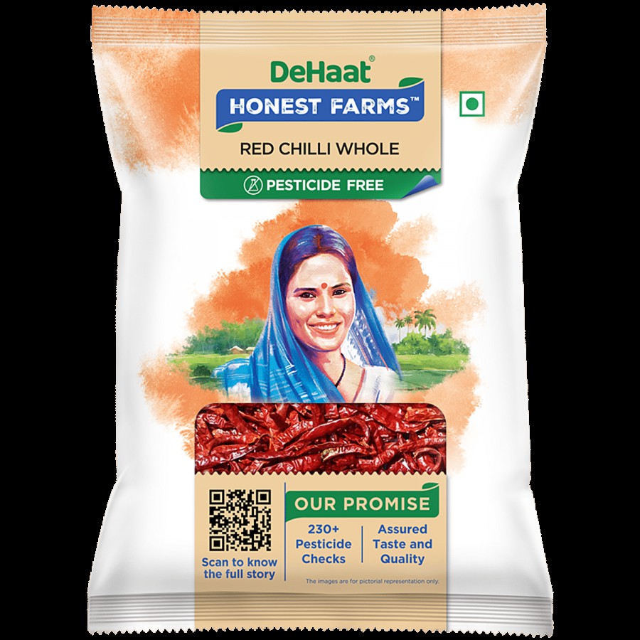 Dehaat Honest Farms Red Chilli Whole - Pesticide Free