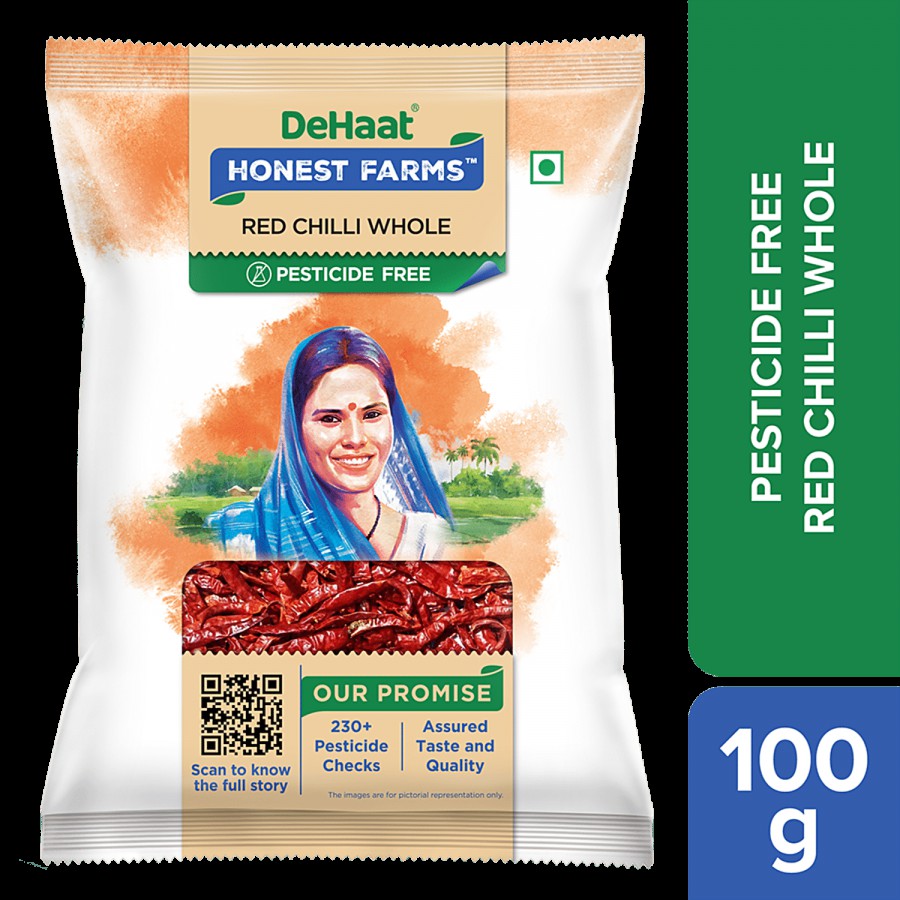 Dehaat Honest Farms Red Chilli Whole - Pesticide Free