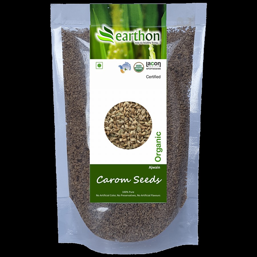 Earthon Organic Carom Seeds/Ajwain/Om Kalu