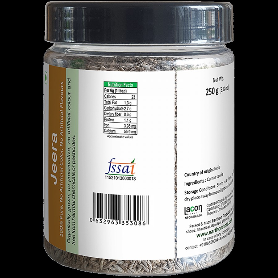 Earthon Organic Cumin Seeds/Jeera/Jeerige