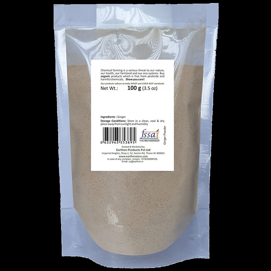 Earthon Organic Ginger/Adrak Powder