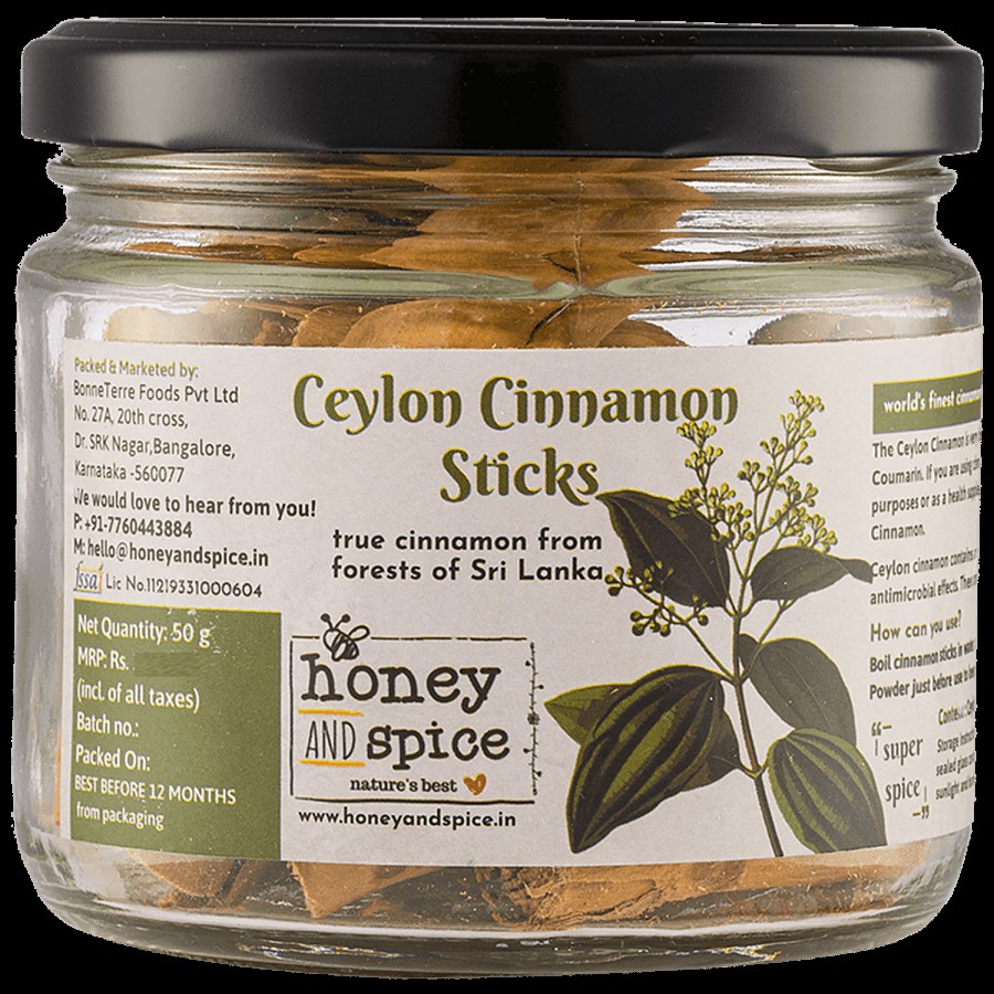 Honey and Spice Ceylon Cinnamon Sticks - Rich In Antioxidants