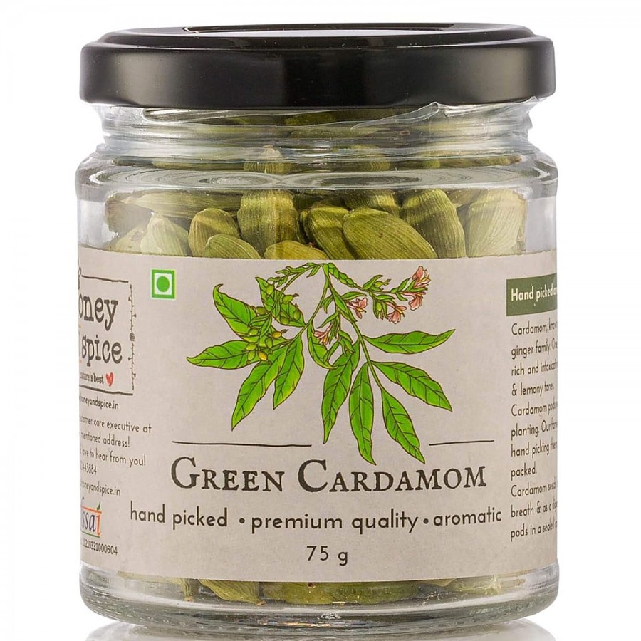 Honey and Spice Green Cardamom - Premium Quality