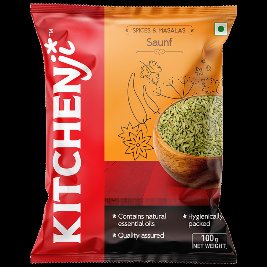 KITCHENJI Fennel/Saunf Seeds - Loaded With Nutrients