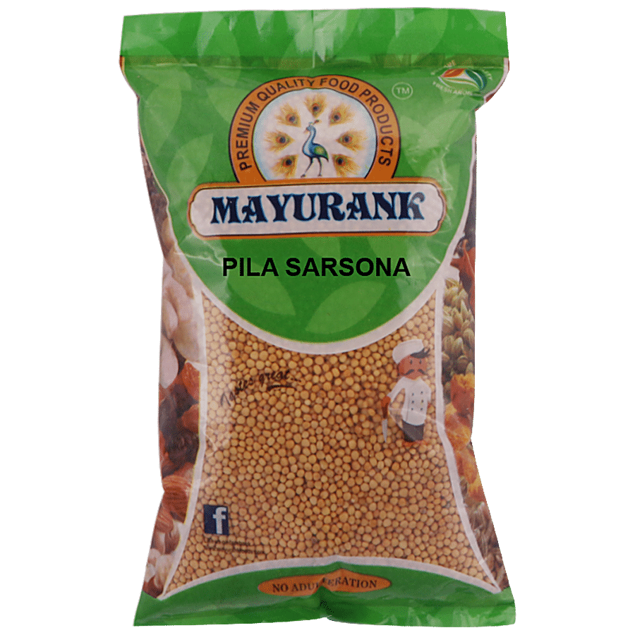 MAYURANK Pila Sarson Yellow Mustard Seeds - Packed With Health Benefits