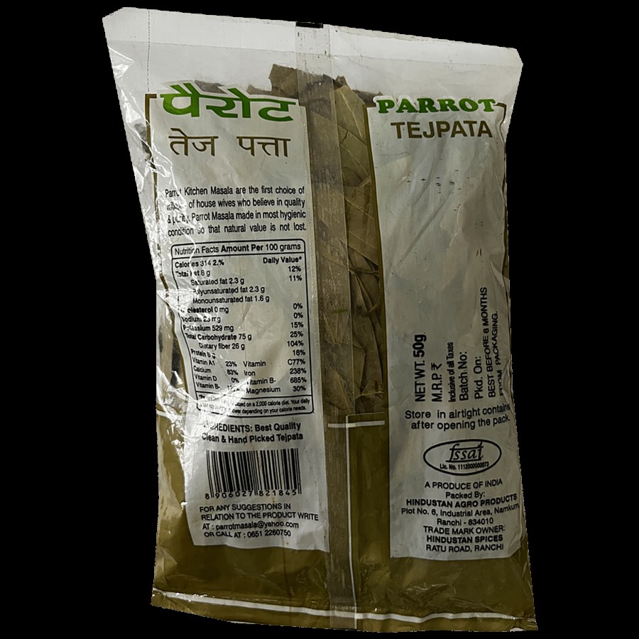 Parrot Tejpatta Indian Bay Leaf - For Digestion