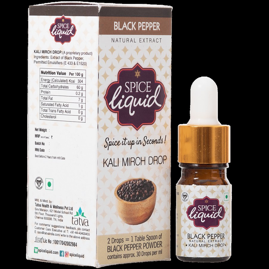 Spice Liquid Black Pepper Kali Mirchi Drop