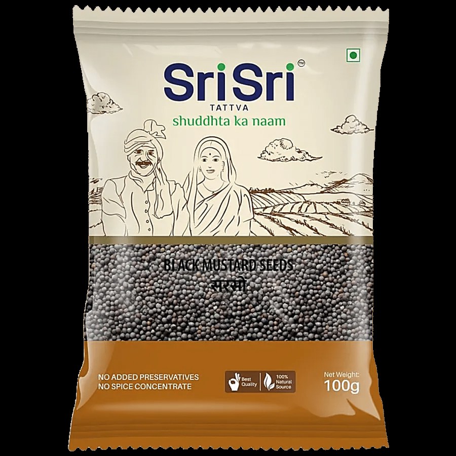 Sri Sri Tattva Black Mustard Seeds - Highly Nutritious