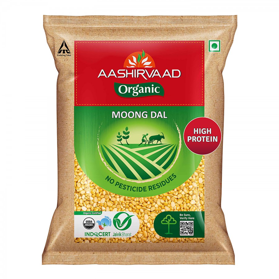 Aashirvaad Nature's Super Foods Organic Moong Dal/Hesaru Bele