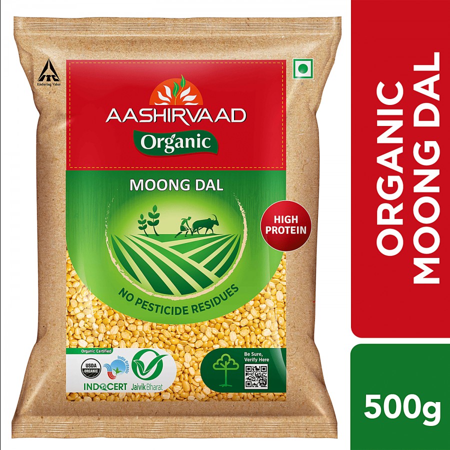 Aashirvaad Nature's Super Foods Organic Moong Dal/Hesaru Bele