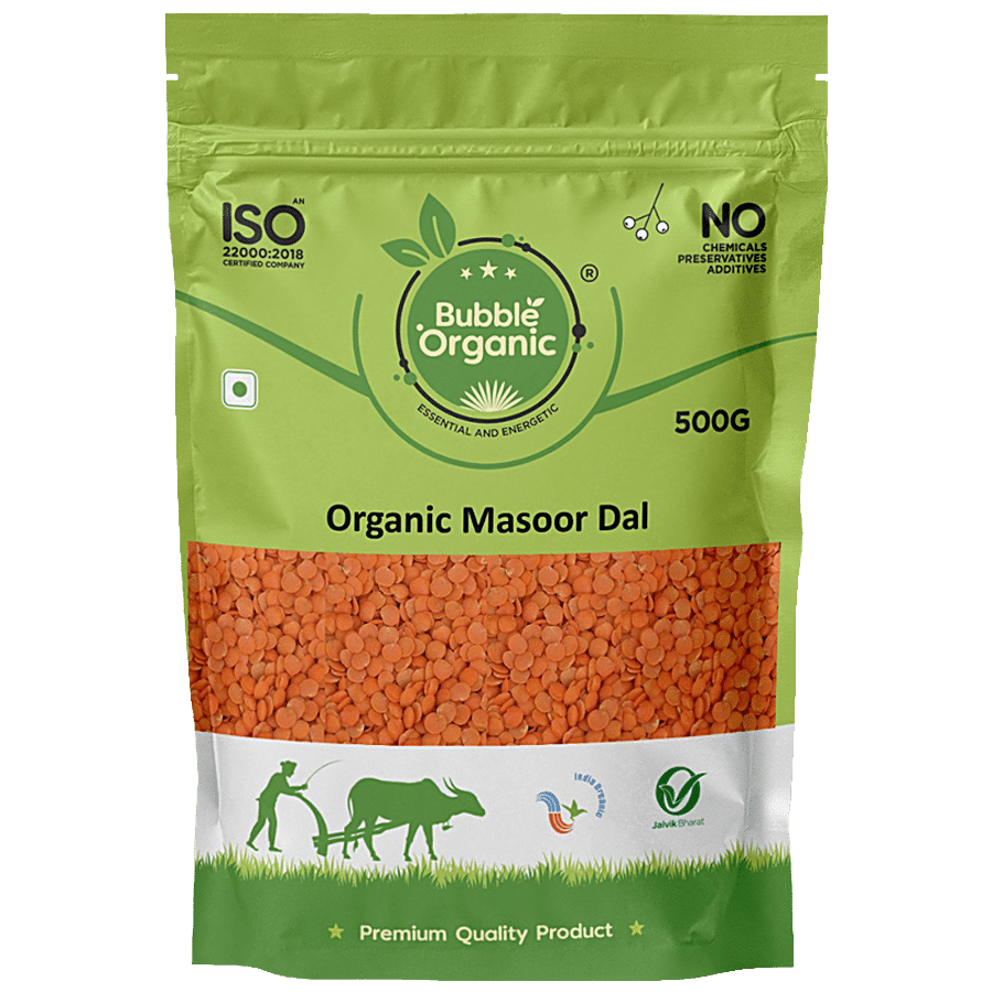 Bubble Organic Masoor Dhal - Premium Quality