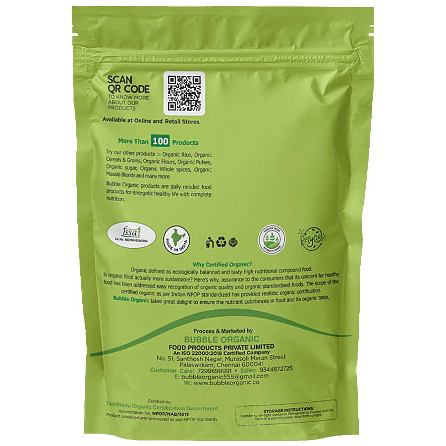 Bubble Organic Yellow Moong Dal Split - Premium