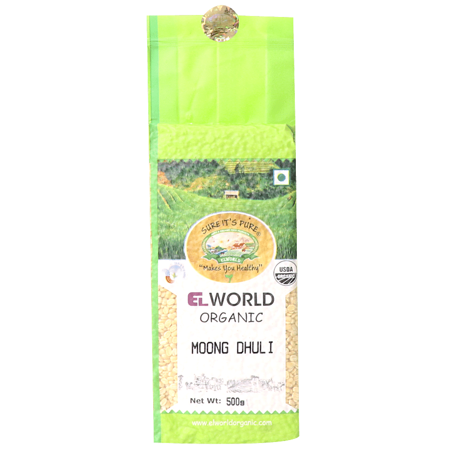 Elworld Organic Moong Dhuli - Rich In Nutrient & Protein