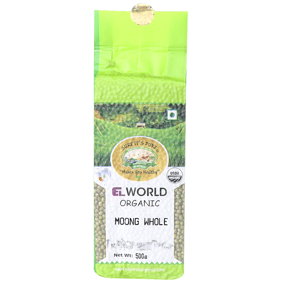 Elworld Organic Moong Whole - Rich In Nutrient & Protein