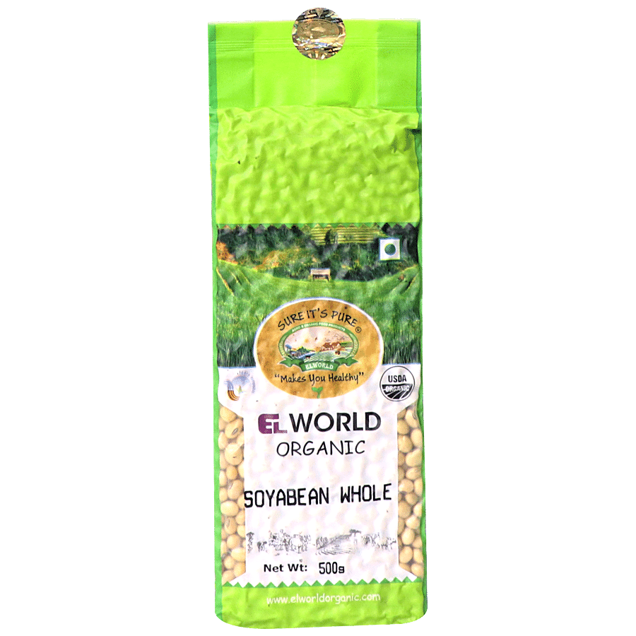 Elworld Organic Soyabean Whole - Rich In Protein