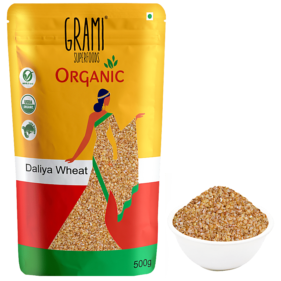 Grami Superfood Organic Daliya Broken Wheat - Morning Breakfast Food