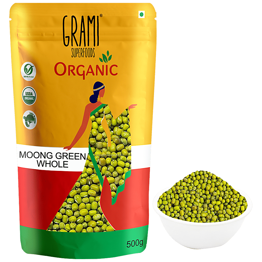 Grami Superfood Organic Moong Green Whole - Rich Plant Protein