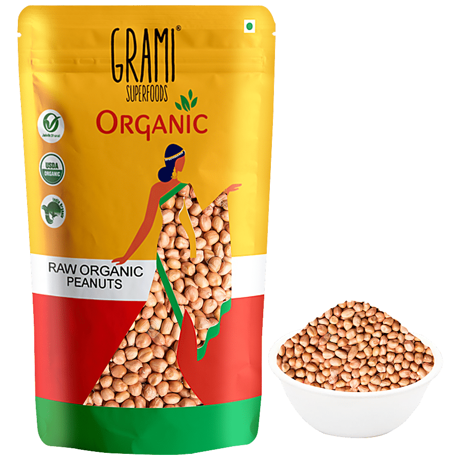 Grami Superfood Organic Raw Peanuts - Expands Good Cholesterol