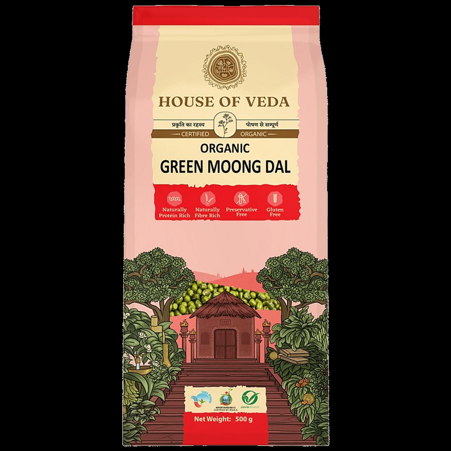 HOUSE OF VEDA Organic Green Moong Dal