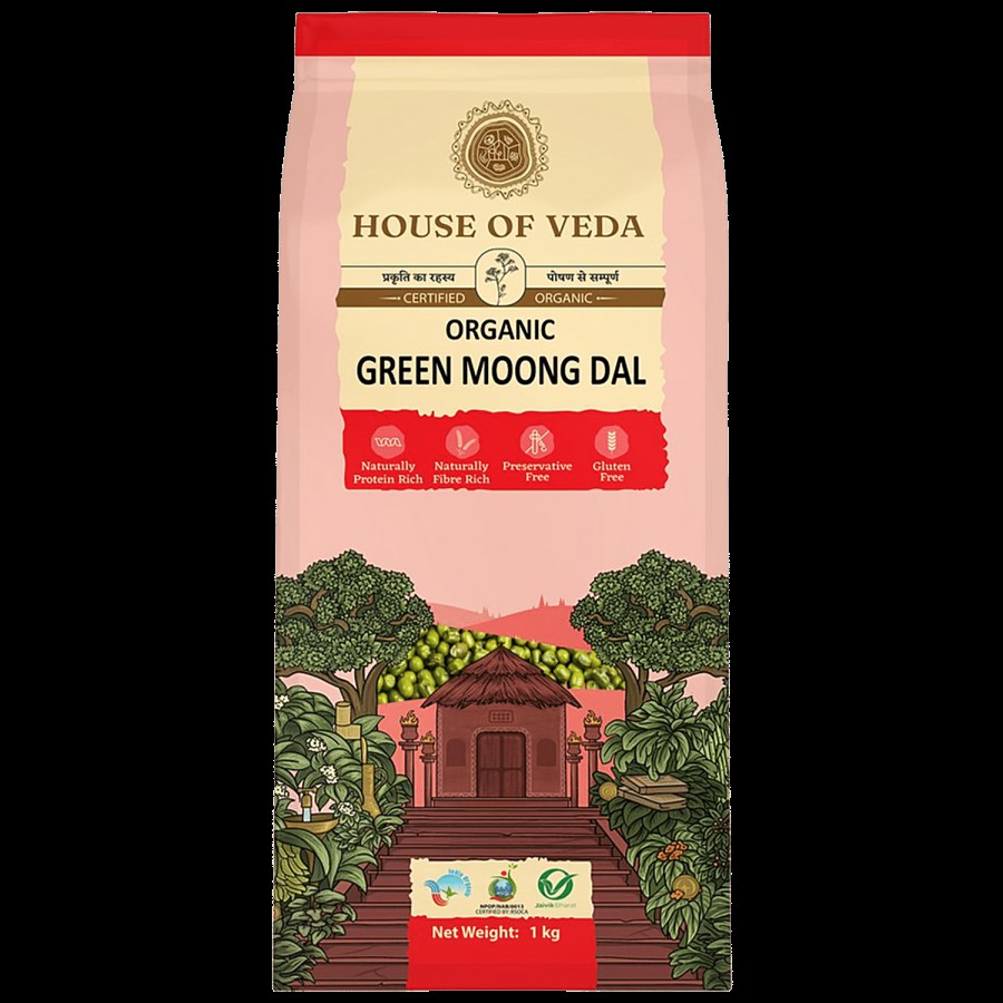 HOUSE OF VEDA Organic Green Moong Dal