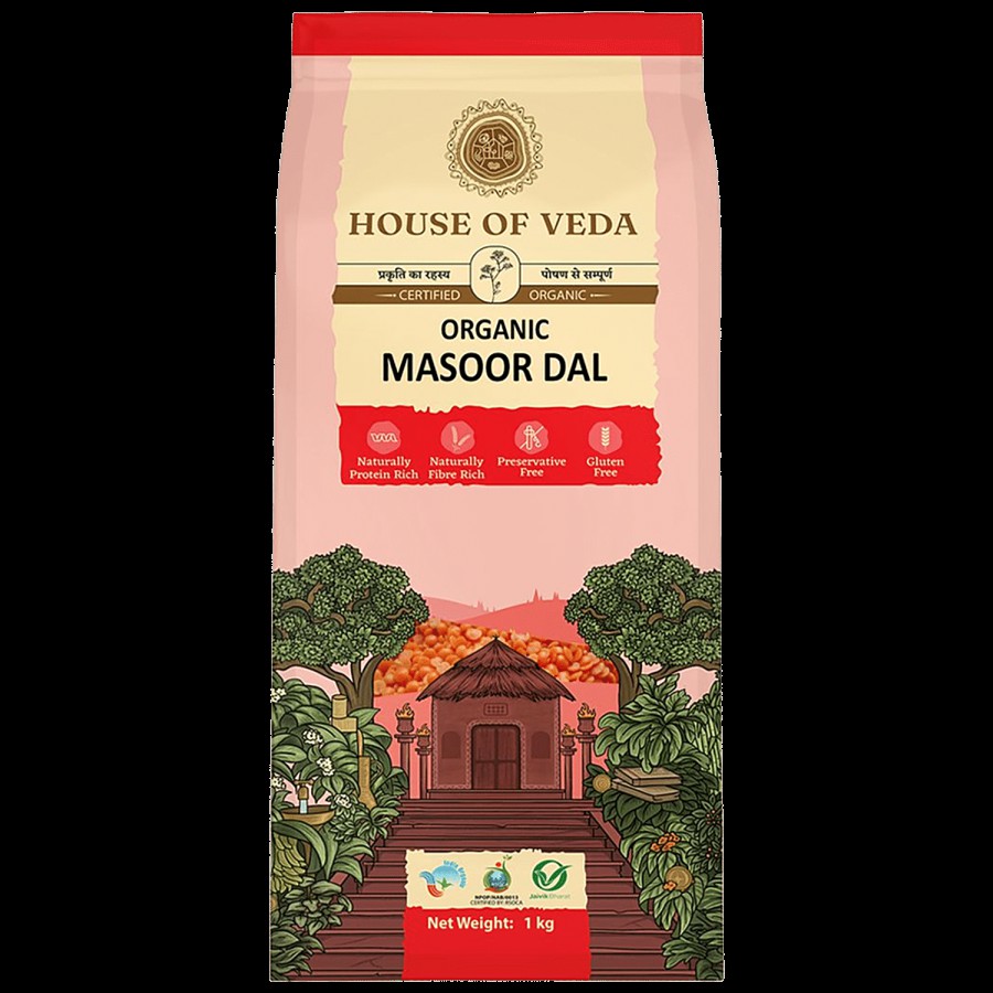 HOUSE OF VEDA Organic Masoor Dal