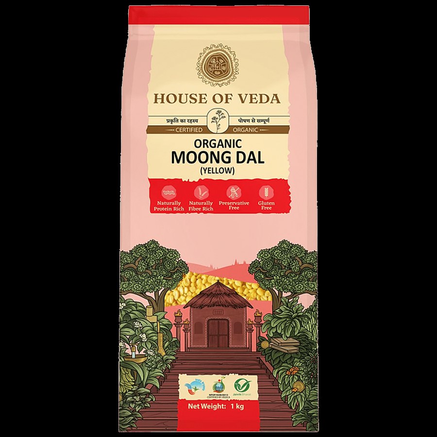 HOUSE OF VEDA Organic Moong Dal Yellow