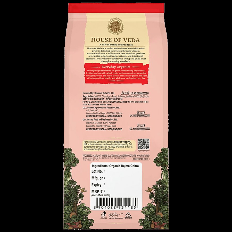 HOUSE OF VEDA Organic Rajma Chitra