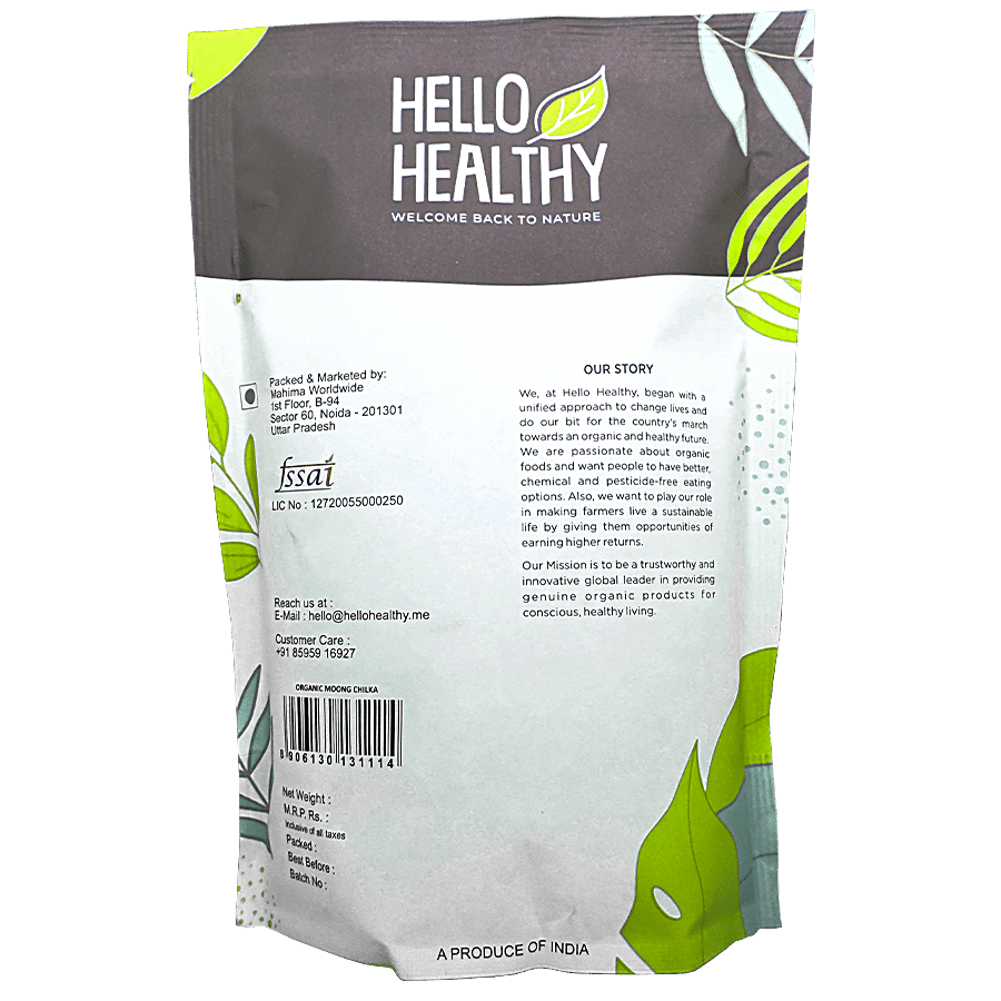 Hello Healthy Organic Moong Chilka - Vegan