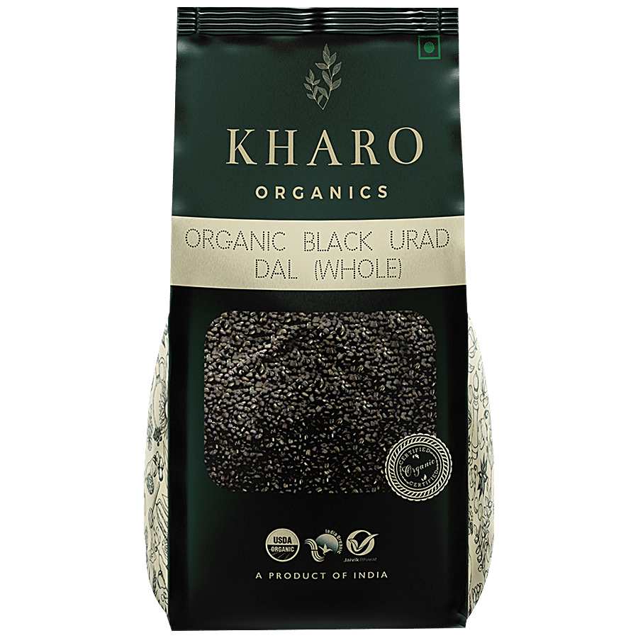 Kharo Organics Organic Black Urad Dal Whole - Non GMO