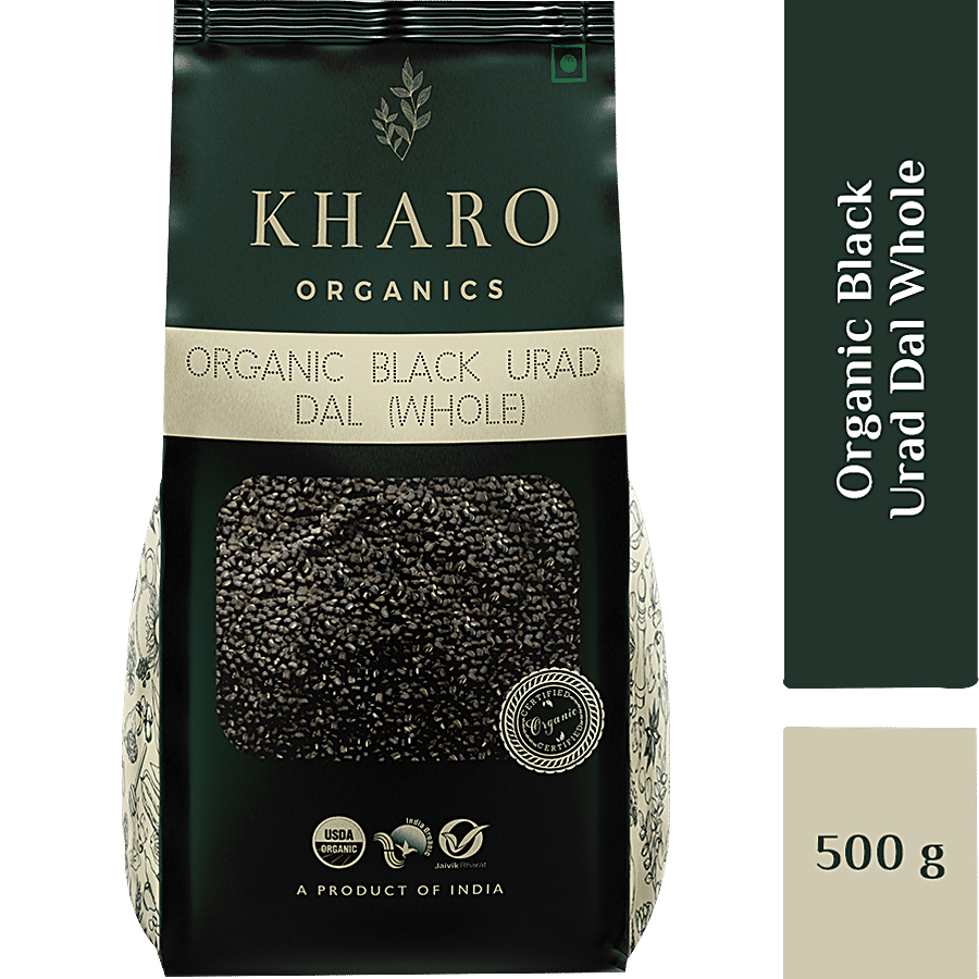 Kharo Organics Organic Black Urad Dal Whole - Non GMO