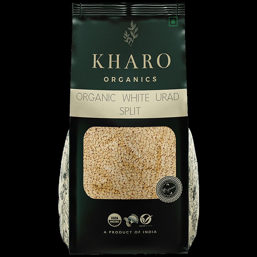 Kharo Organics Organic White Urad Dal Split - Non GMO