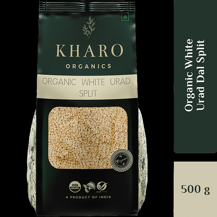 Kharo Organics Organic White Urad Dal Split - Non GMO