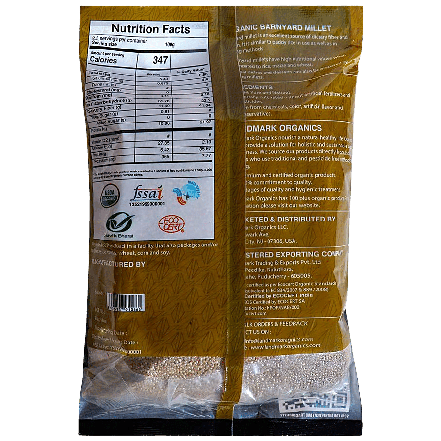 Landmark Organics  Barnyard Millet - For Healthy Eating