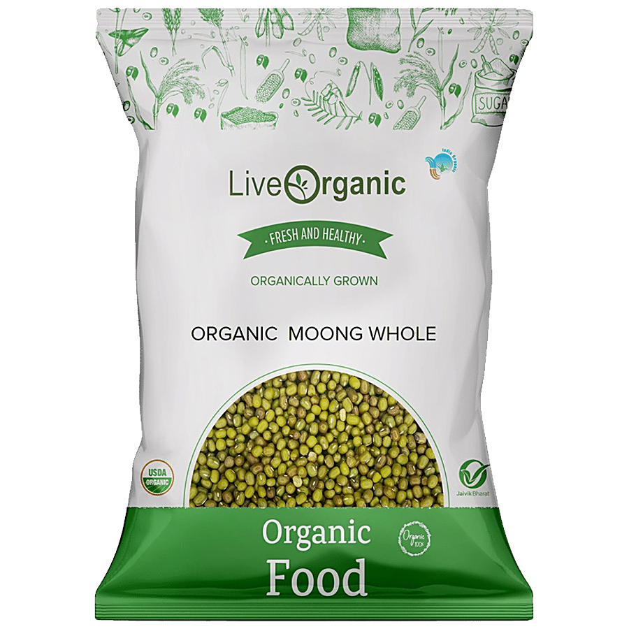 Live Organic Moong Whole - 100% Natural