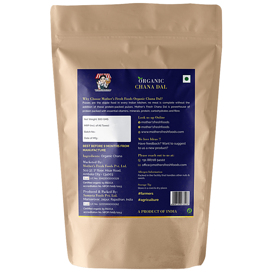 Mothers Fresh Foods Organic Chana Dal - Protein Rich